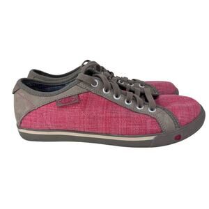 KEEN Arcata Vulcanized Low Top Sneakers Womens 8.5 Red Brown Canvas‎ Rubber Sole